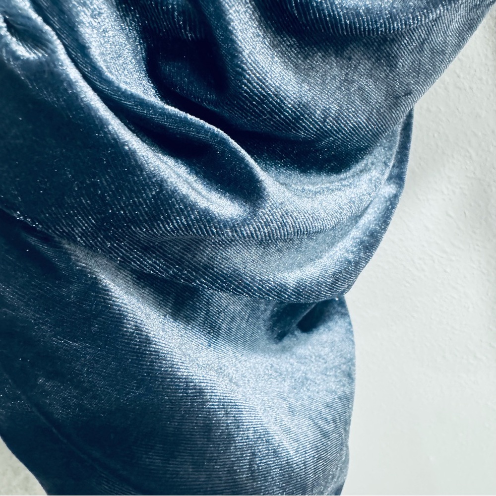 Slate Blue Velvet Dress Xl - image 7